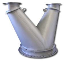Engine exhaust duct spool for directing engine exhaust in a gas storage facility. (click to view larger image)