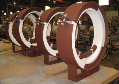 High temperature supports for a rush job (click to view larger image).