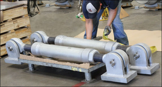 Large Custom Sway Struts Designed for a Liquid Filters Manufacturer Large Custom Sway Struts Designed for a Liquid Filters Manufacturer