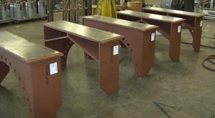 Custom shoes for flange attachment