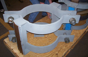 24 inch Pipe Shoe with Clamps