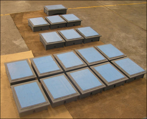 PTFE, 25% Glass Filled, Slide Plates for a Chemical Plant in Texas
