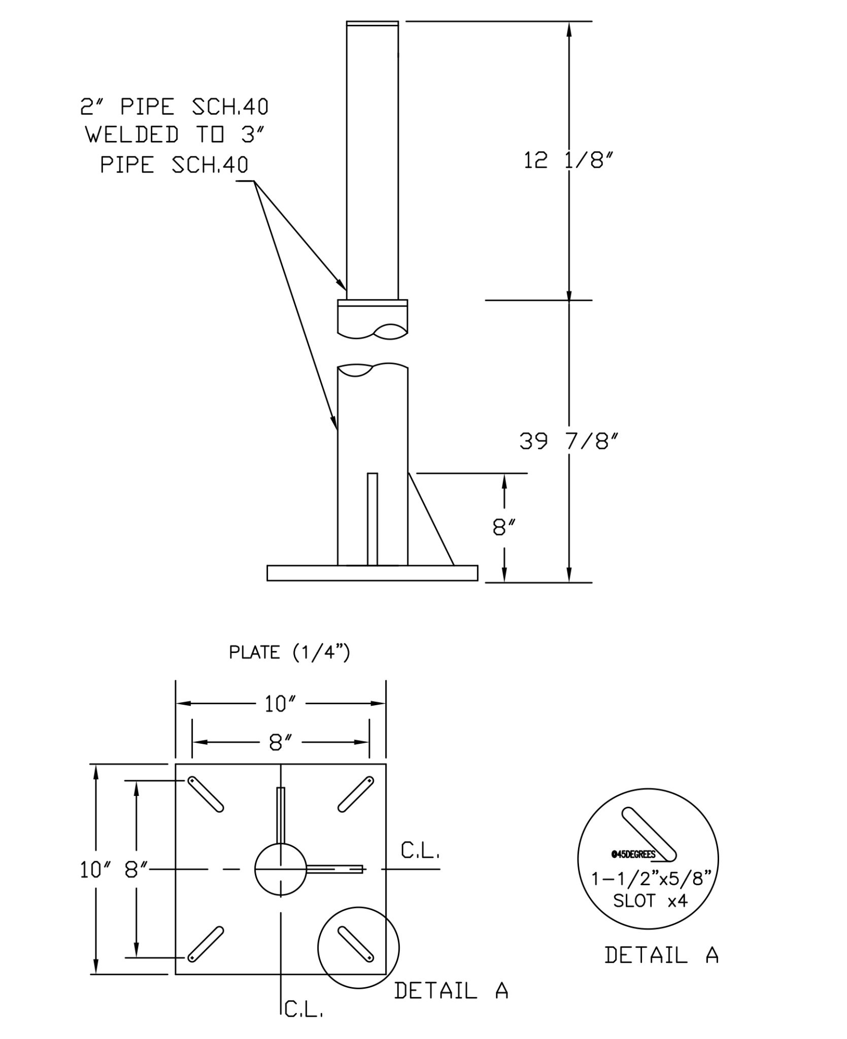 IS-710S Floor Mount (3" Pipe Module)