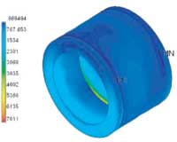 Image of an FEA on pipe insulation.