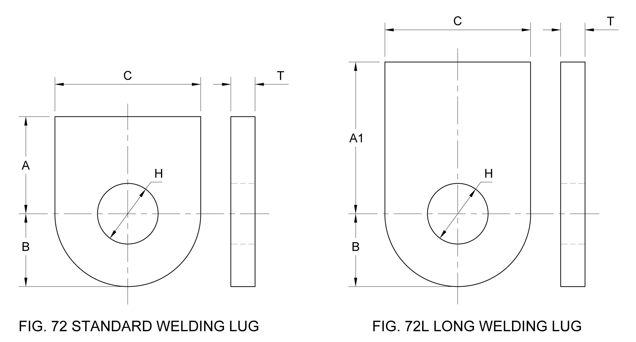 Fig. 72 & 72L: Welding Lug